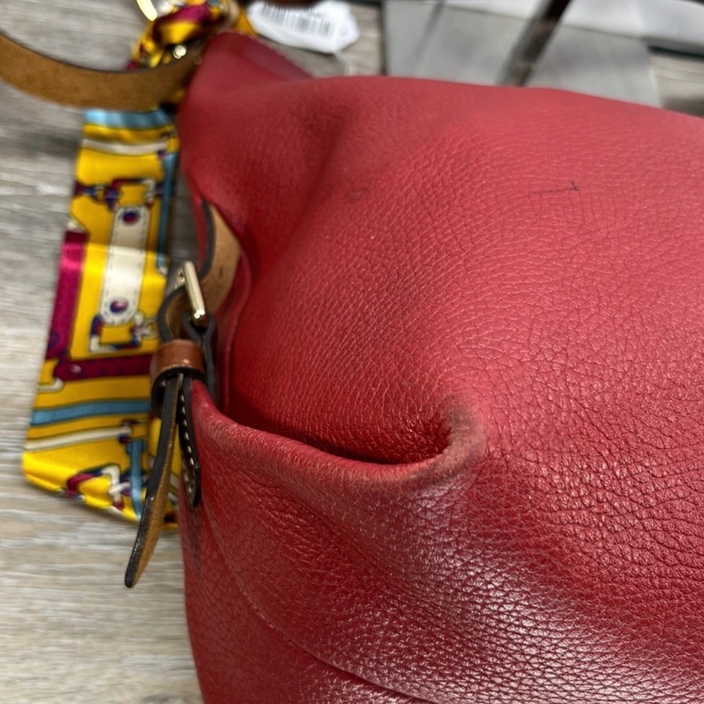 Dooney & Bourke Red Pebbled Leather Shoulder Bag! Preowned! - Picture 11 of 15